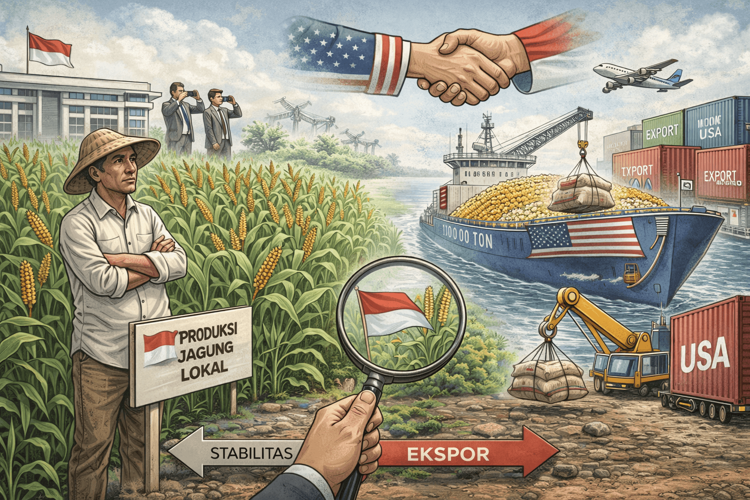 Impor Jagung 100 Ribu Ton dari AS Diklaim Tak Ganggu Petani, Pemerintah Fokus Stabilitas dan Dorong Ekspor